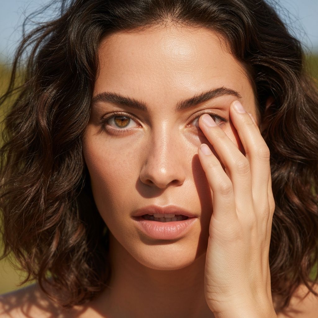 Sensible Augenpartie