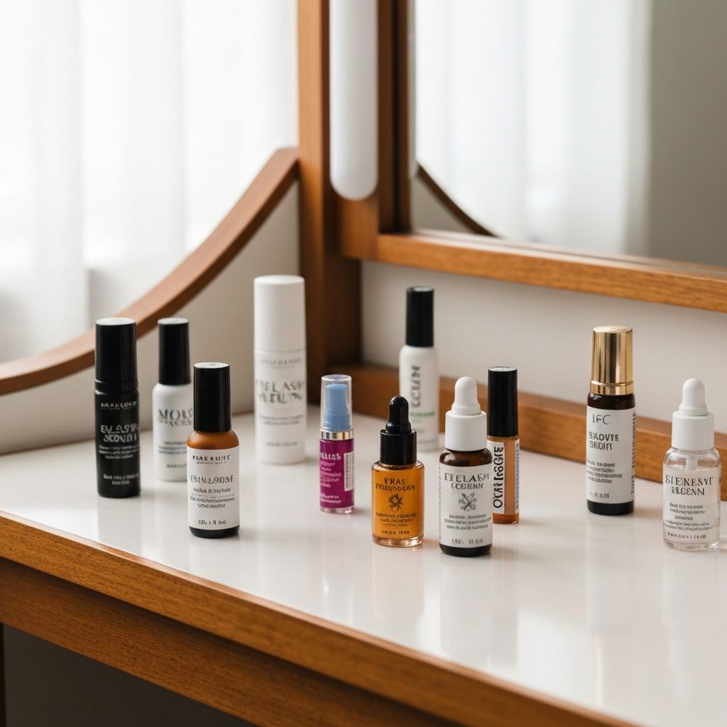 Sammlung verschiedener Lash Serums