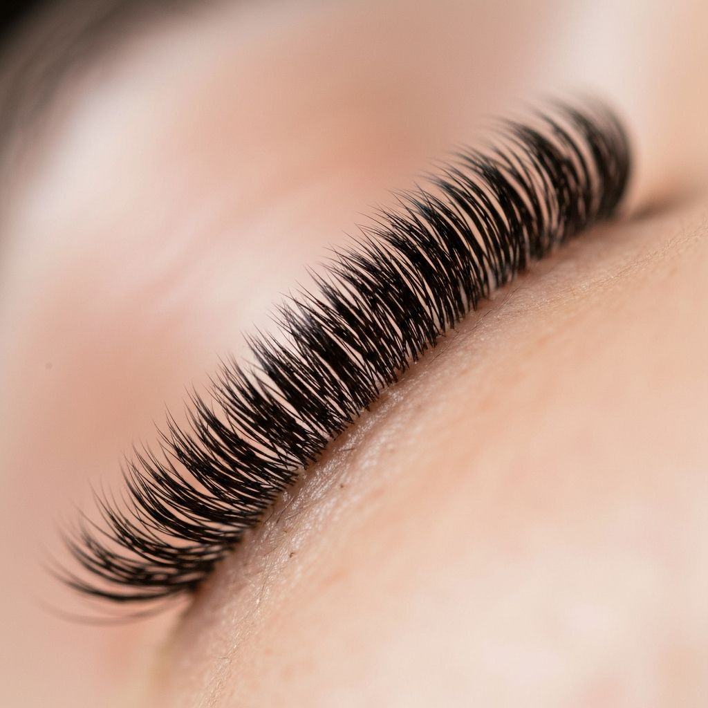 Nahaufnahme gesunder Wimpern