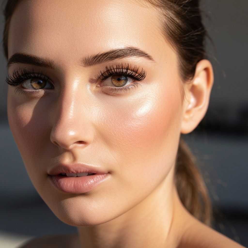 Gesunde natürliche Wimpern